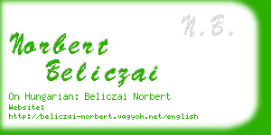 norbert beliczai business card